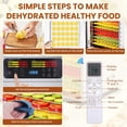 thumbnail image 3 of Deshidratador de alimentos Fendia, 10 bandejas de acero inoxidable, 1000 W, 24 horas, temporizador, 3 of 6