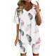 thumbnail image 1 of Blusas para las Mujeres Casual Impreso Cuello en V Manga Corta Blusa Pantalones Cortos, Conjuntos de Ropa para las Mujeres, 1 of 6