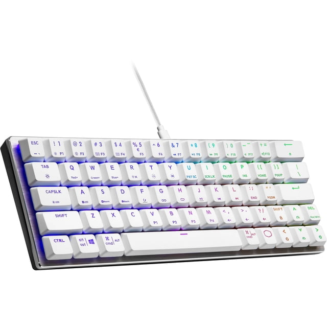 Teclado Mecánico Cooler Master SK620 Alambrico Blue Switch Version Ingles Blanco