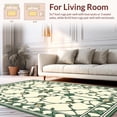 thumbnail image 2 of ODIKA 4'x6' Machine Washable Non-Slip Area Rug, Elegant Trellis Interwoven Floral Vines High Traffic Rug, Green, 231242, 2 of 7