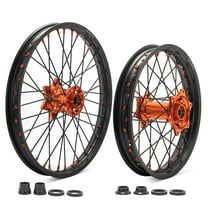 21 / 19 Front Rear Wheel Set Orange Hub For SXF SX EXC XCW 125-540 For HUSQVARNA