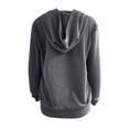 thumbnail image 4 of Sudadera Con Capucha de Manga Larga Sólida Para Mujer, Informal, A La Moda, Con Cremallera, Chaqueta de Punto Para Mujer Odeerbi ODB-6, 4 of 5