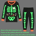 thumbnail image 4 of Rimyaw Kids Halloween Glow-in-the-Dark Skeleton Pajama Set, 5T, 4 of 8