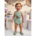 thumbnail image 6 of RUINIXCW Baby Boy First Birthday Outfit 1st Birthday One Years Old Clothes Summer Fall Romper Overalls Animal Embroidery Sleeveless Bodysuit Jumpsuit, 6 of 10