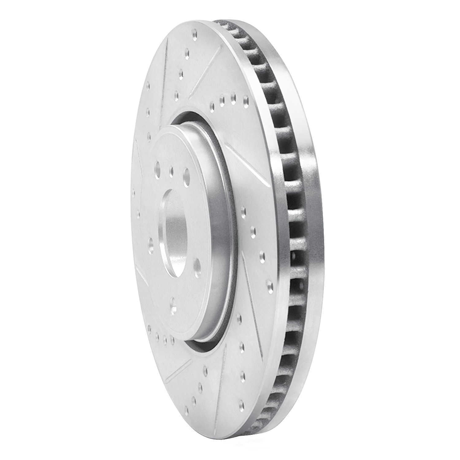 Dynamic Friction Company 631-68014L DFC Brake Rotor - Drilled And Slotted - Silver