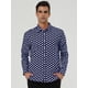 thumbnail image 2 of Camisas de hombre con lunares, manlarga, corte ajustado, estampado, camicon botones Azul marino 52, 2 of 7