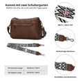 thumbnail image 5 of KL928 Small Crossbody Purses for Women Shoulder Bags with 2 Straps (Chestnut Brown), 5 of 8