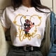 thumbnail image 1 of Valentine's Day Gift Disney Mickey Mouse Women's Crewneck High-Quality Casual 100% Cotton T-shirt Free ShippingM Gao Jinjia LED, 1 of 2