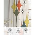 thumbnail image 6 of Multi-Color Diamond Sheer Curtains 54 Inch Length 2 Panels Set for Living Room/Bedroom, Modern Geometric Middle Century Beige Kitchen Curtains Grommet Semi-Sheer Curtains Window Treatments 42"x54"x2, 6 of 7