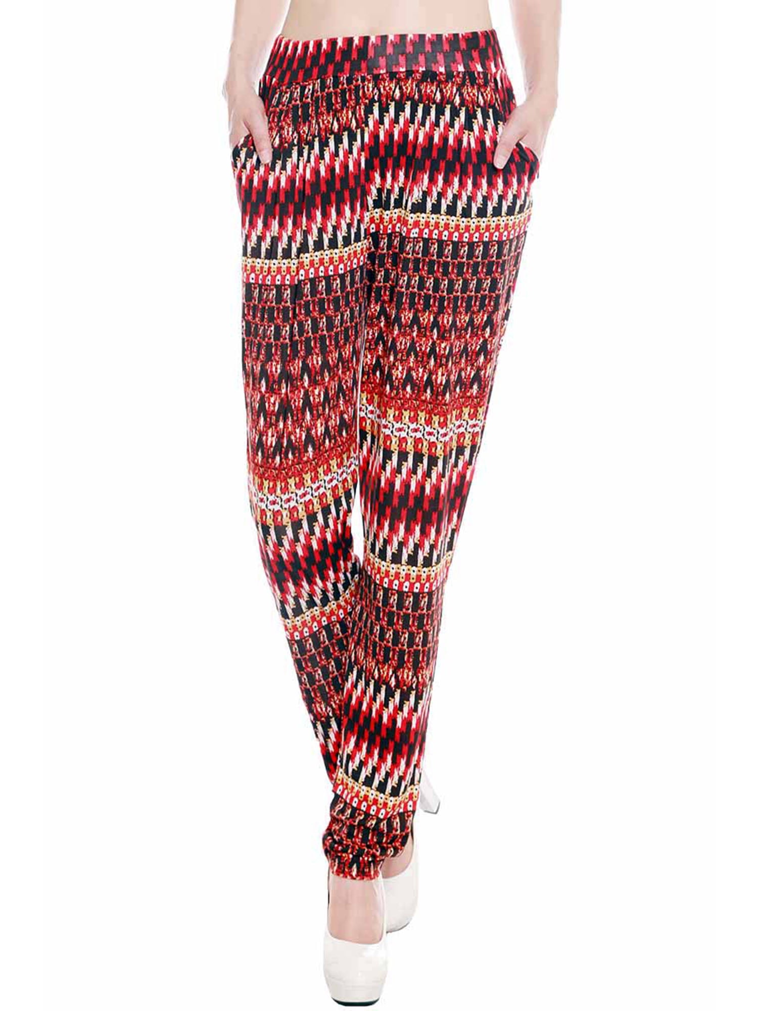 square printed pants