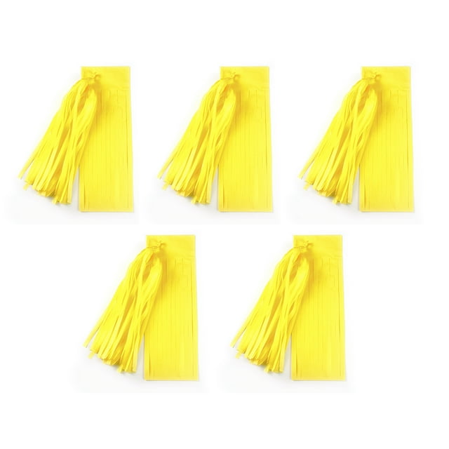 Decodeary Célébrations Inoubliables avec Pompons en Papier Compact et Léger Jaune, Type10 14 Pouces