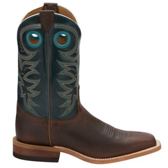 Justin Men’s Buck Brown Round Toe Western Cowboy Boots Leather Pull On Size 10.5 Justin Men main image 2