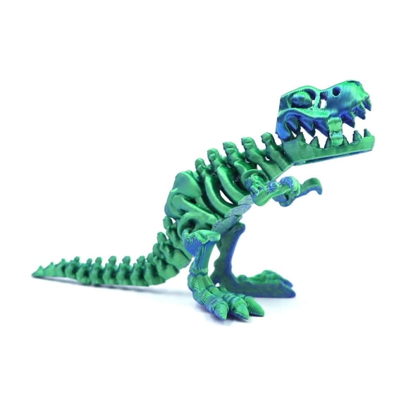 1pc Green Size: 13cm 3D Printed Tyrannosaurus Rex Dinosaur Skeleton Dinosaur Egg Figurine Gift Craft