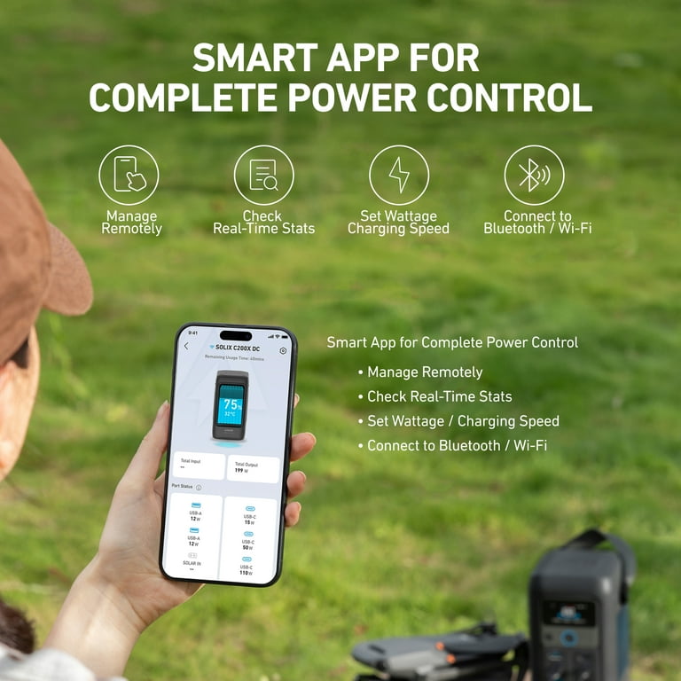 Anker SOLIX, Portable Power Station, C200X, 192Wh 200W Solar Generator -  Walmart.com