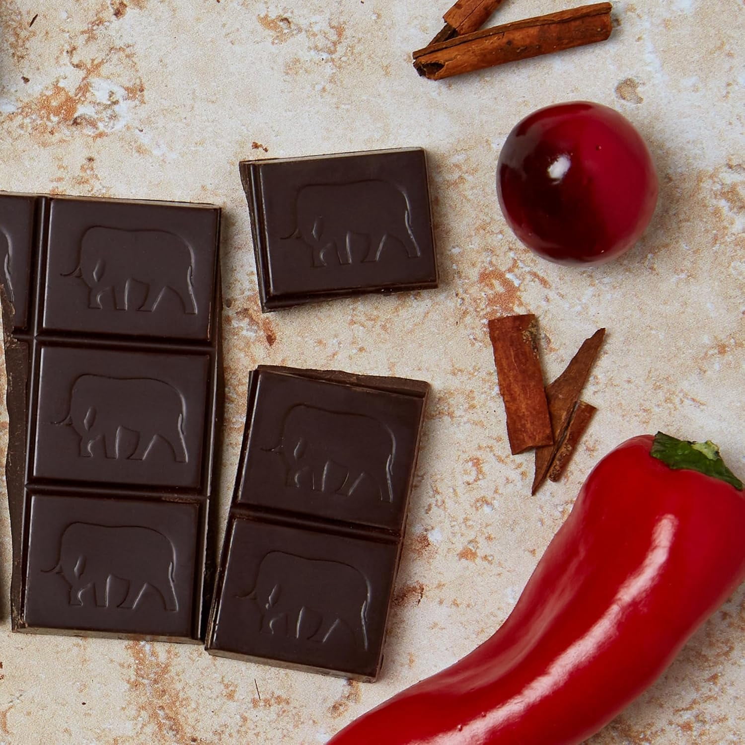 Endangered Species Natural 60% Dark Chocolate Bar Cinnamon Cayenne & Cherries 3 oz Pack of 3