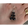 thumbnail image 6 of K-KED Handmade 6-8-10mm Black Onyx Round Gemstone Beads Drop Earrings, 6 of 7