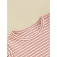 thumbnail image 4 of Bagilaanoe 2pcs Toddler Baby Girl Pants Set Short Sleeve Striped T-shirts Tops + Flare Trousers 6M 12M 18M 24M 3T 4T Kids Summer Casual Clothes, 4 of 7