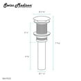 thumbnail image 4 of Swiss Madison Residential Non-Overflow Pop up Stainless Steel Sink Drain 1.75" in Glossy White, 4 of 4