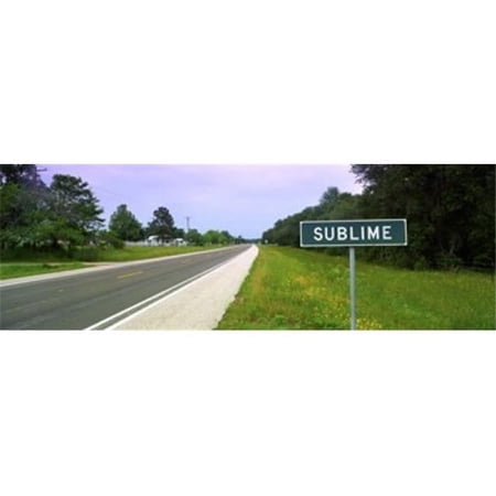 Road passing through a field Sublime Lavaca County Texas USA Poster Print by - 36 x 12