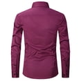 thumbnail image 3 of Chemise à Manches Longues Homme Chemise Habillée à Manches Longues pour Hommes Coupe Régulière Décontractée Boutonnée Unie à Manches Longues Col Rabattu Blouse et Chemise Homme Chemise à Manches Longues Homme Chemises à Manches Longues, 3 of 6