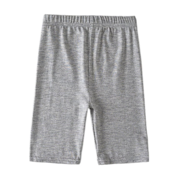 Bmisegm Girls Capri Pants Shorts for Toddlers and Kids Soft Breathable Summer Playwear Stretchy Elastic Waist Comfortable Casual Outfit Capris for Girls Grey 2-3 Years