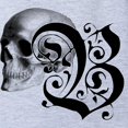 thumbnail image 2 of CafePress - Gothic Skull Initial B - Cute Infant Baby Football Bodysuit, 2 of 3