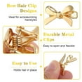 thumbnail image 3 of 6 Pcs Bow Hair Clips Gold Metal Side Bang Hair Clips Mini Bow Clip for Hair Cute Simple Bow Hairpins Barrettes Golden Bowknot Side Clips Fashion Party Hair Accessories for Women, 3 of 7