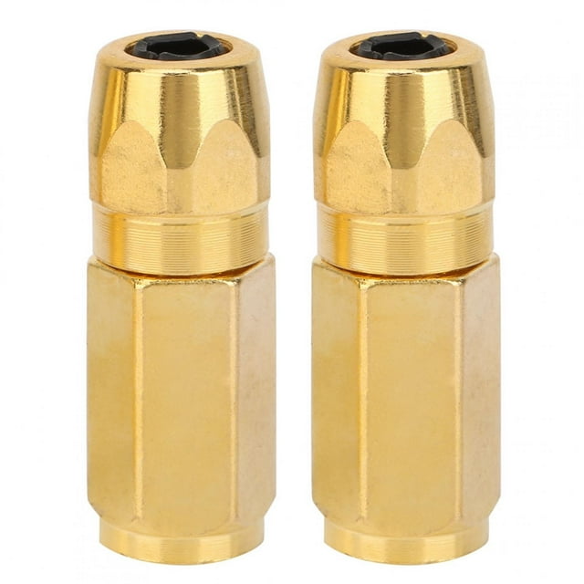 2PCS Graisse de Remplacement Raccord de Buse Plate Mamelon Pistolet à Graisse Accessoires de Lubrification (Or)