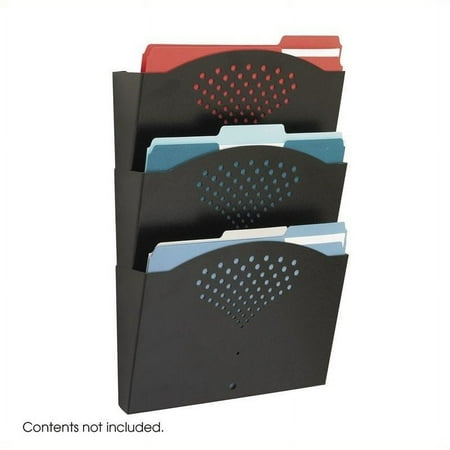 UPC: 0073555317220 | Safco Black Triple Letter Size Steel Wall File