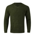 thumbnail image 7 of uikmnh V Neck Sweater Mens Fashion Slim Long Sleeved Knitted Tops, 7 of 7
