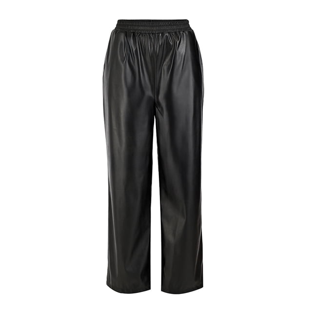 Pantalón George Para Dama Recto con Pretina Elástica y Bolsas Delanteras, Negro Talla CH
