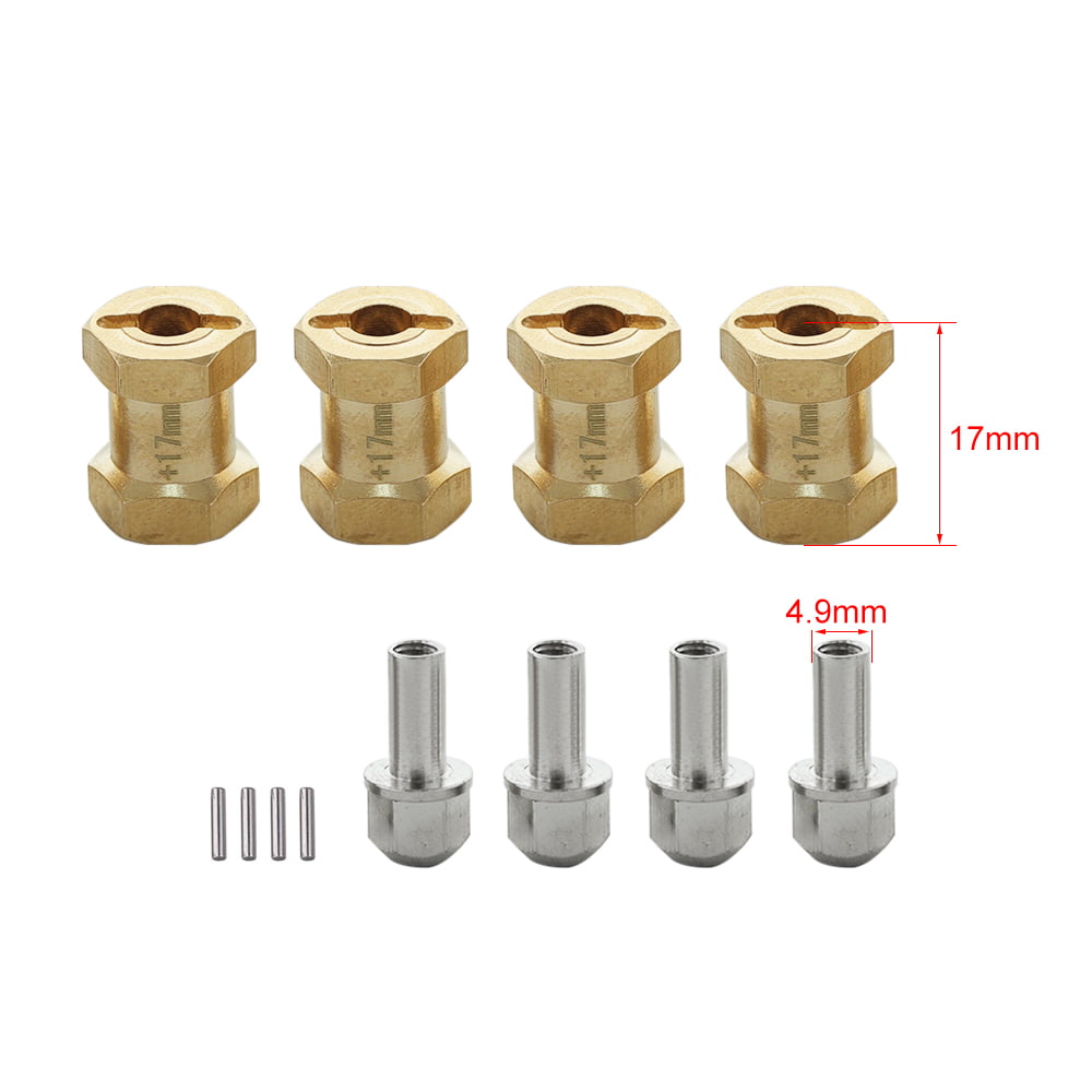 4 RC Car Truck 12mm Wheel Hex Drive Hub Adapter for RC4WD Axial SCX10