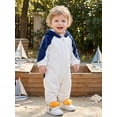 thumbnail image 4 of RUINIXCW Toddler Baby Boy Girl Penguin Costume Newborn Infant Halloween Animal Costume Warm Fall Winter Plush Jumpsuit Outfit Long Sleeve Hood Zip Up Romper Snowsuit, 4 of 9