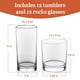 thumbnail image 3 of Juego de vasos Libbey Province de 24 piezas, 450 ml y Rocks, 330 ml, 3 of 9