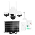 thumbnail image 2 of Cámara Cámara De Seguridad Solar De 3 Lentes Ultra HD Detección Humana A Prueba De Agua WiFi Cámara Exterior Giratoria Multiángulo Con Aplicación Para El Hogar, 2 of 7