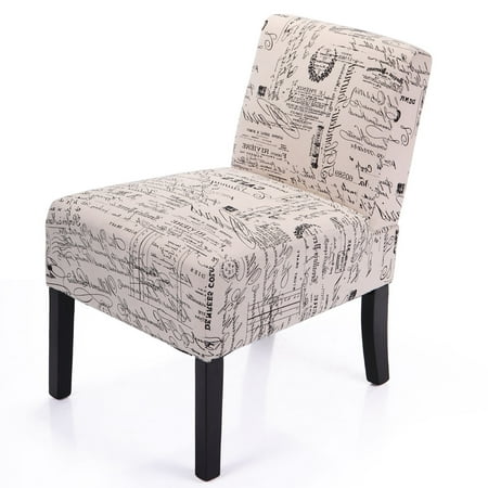 Living Room Single Chairs Jaxpety Large Size Single Leisure Sofa Accent Chair Armless with Solid Wood Legs Home Living Room, French Print ()