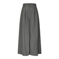 thumbnail image 6 of fartey Prime Day Deals Today 2024Wide Leg Pants for Women Summer Autumn Button Pockets Zipper Button Lounge Trousers Loose Fit High Waist Solid Color Pleated Trousers, 6 of 6