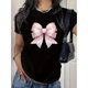 thumbnail image 1 of Camiseta Clásica de Verano para MujerVintage-Inspired Geometric Print T-Shirt for Women - Casual Crew Neck, Short Sleeve, Polyester Blend, Machine Washable - Perfect for Summer, Round Neck, CasualFa, 1 of 5