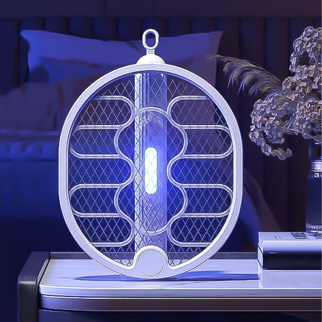 USB Insect Fly Swatter Handheld Plegable Pest Control 225mAh para exterior interior
