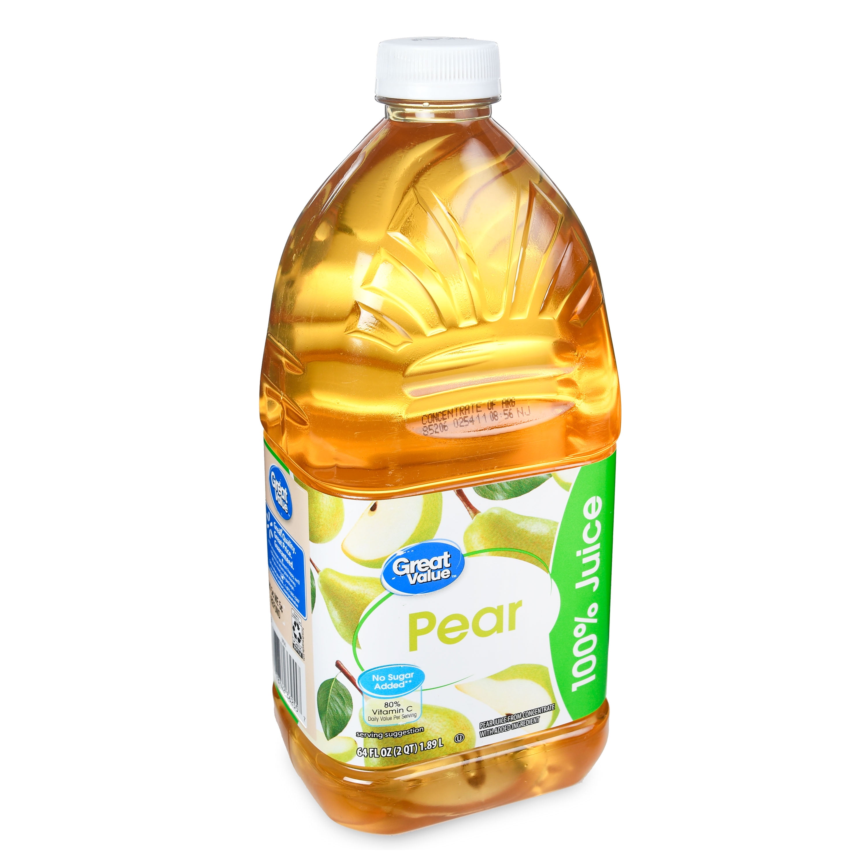 Great Value Pear 100 Juice, 64 fl oz