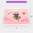thumbnail image 5 of Happy Valentine's Day Boxer holding flowers 7x5in Folded Greeting Card Boxers Dog Lover Gifts Idea Single Note Card with Envelope - 3005, 5 of 5