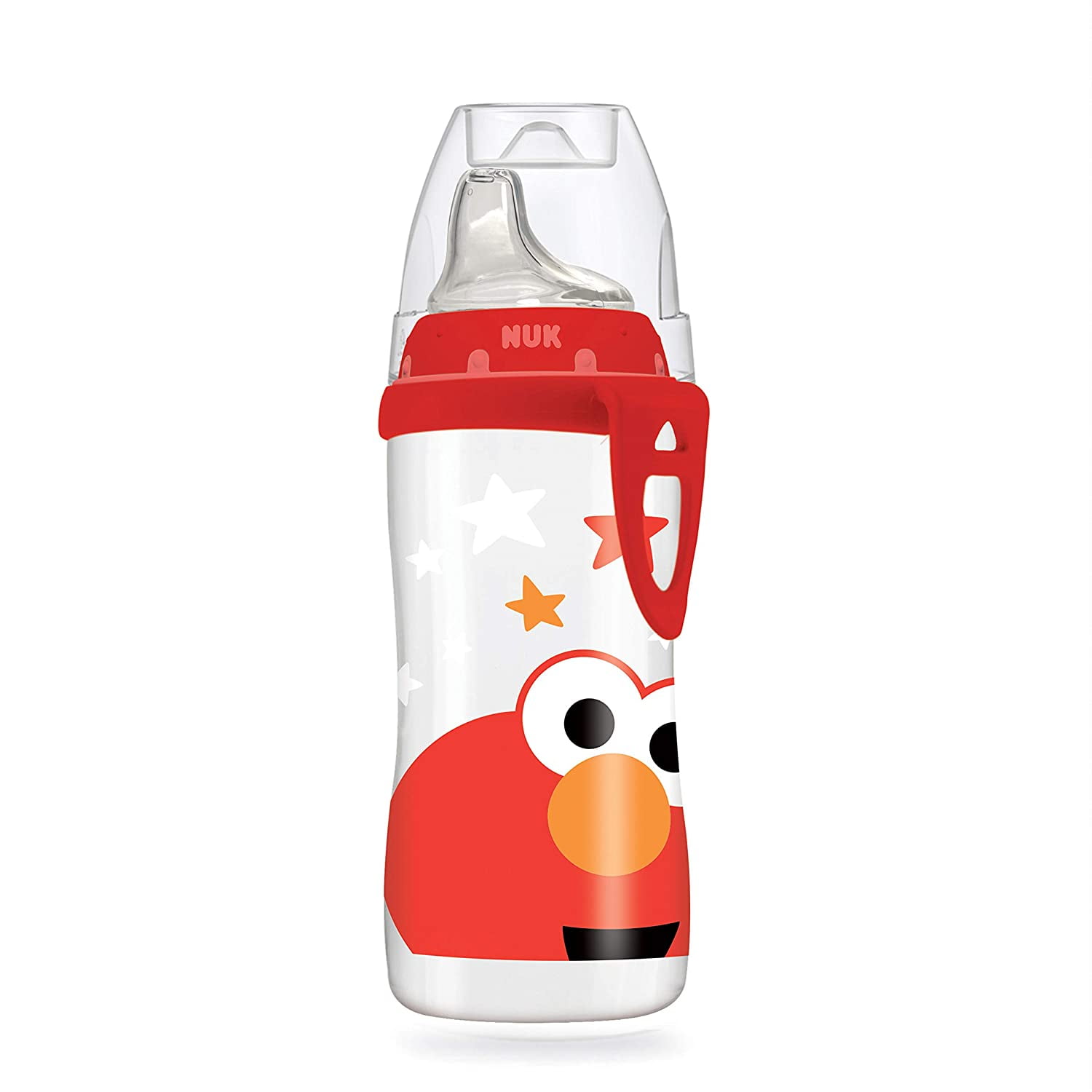 NUK Sesame Street Active Sippy Cup, 10oz, 2 Pack, Elmo and Cookie Monster