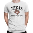 thumbnail image 2 of Smartprints Texas Bigger Than Life Men's T-Shirt White, Cotton, M, 2 of 4