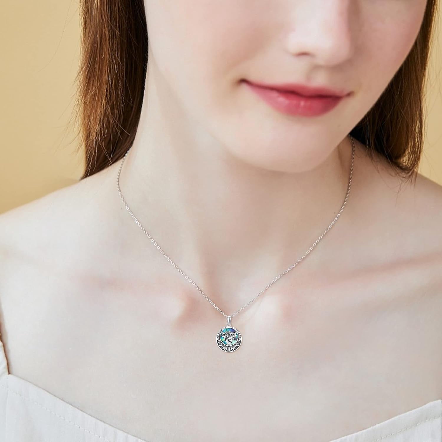 Urn Necklace 925 Sterling Silver Butterfly/Tree of Life/Highland Cow Urn Necklace for Ashes Cremation Jewelry for Women