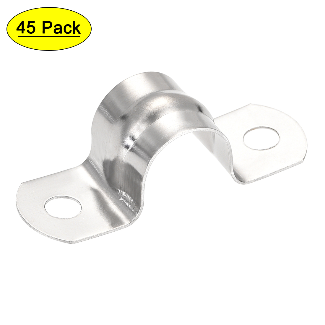 15mm(0.6") Rigid Pipe Strap 2 Holes Tube Straps 201 Stainless Steel