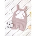 thumbnail image 4 of Kiapeise Baby Girl Boy First Easter Romper Knitted Cute Rabbit Fluffy 3D Bunny Tail Ears Jumpsuit Newborn Baby, 4 of 7