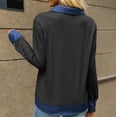 thumbnail image 4 of Collared Sweaters For Women,Pullover Sweaters For Women,Sweater With Denim Trim,Knit Sweater,Women Fall Winter Tops,Casual Long Sleeve Knit Tops, 4 of 4