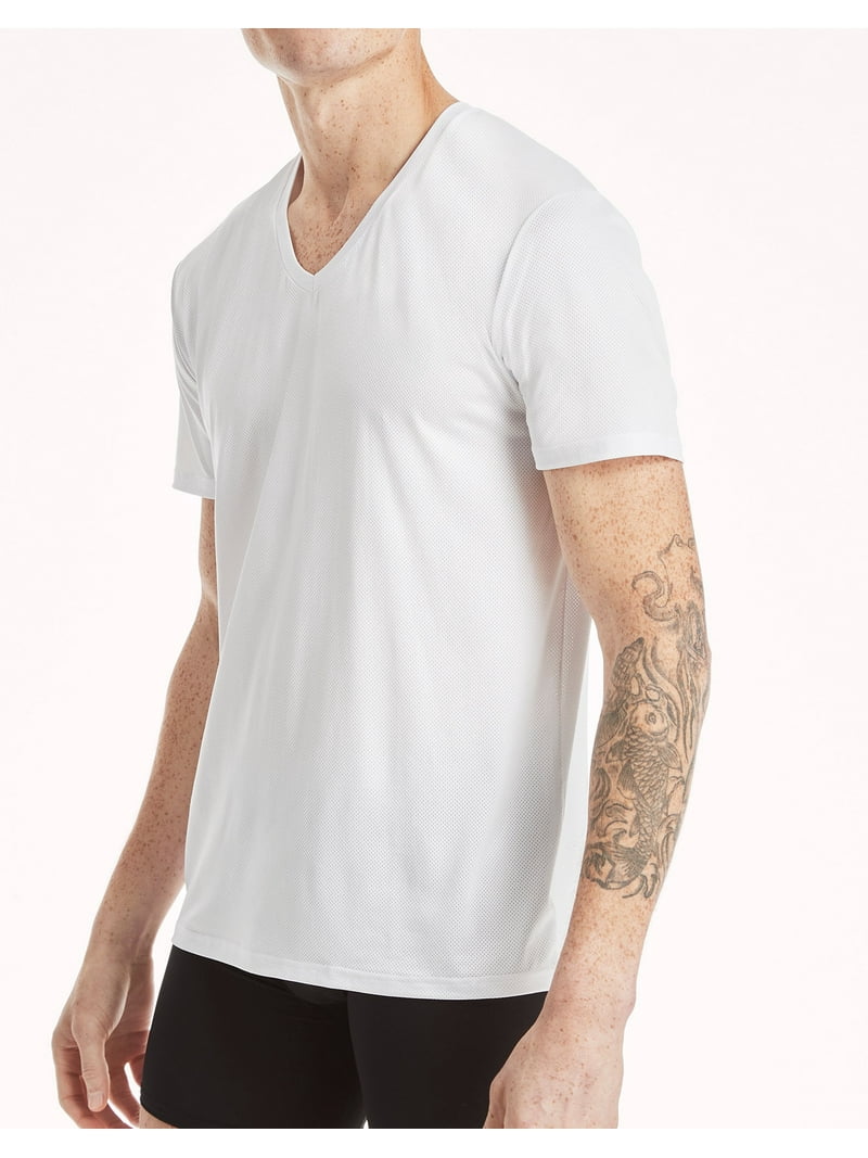 Hanes Ultimate Men's X-Temp Mesh V-Neck Undershirt 4-Pack, Tagless