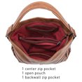 thumbnail image 4 of Vonmay Hobo Bag for Women Classic Buckled Shoulder Bag Soft Leather with Zip Pockets, 4 of 6