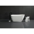 thumbnail image 2 of Kingston Brass VRTSS513026 52-Inch Solid Surface Oval Single Slipper Freestanding Tub with Drain in Glossy White/Matte White, 2 of 10